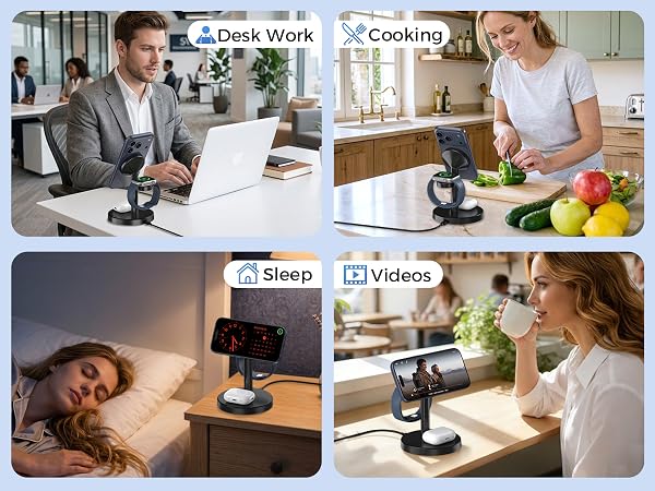 3 in 1 Fast Wireless Charging Station for Apple