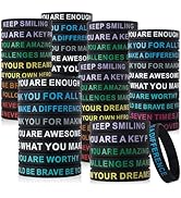 CYCLUSIVE 100 Pieces Inspirational Wristbands Colorful Inspirational Rubber Bracelets Back to Sch...