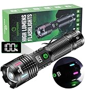 Esgreen Rechargeable Flashlights High Lumens 2000 Single 2 Modes, Super Bright LED Flashlight USB...