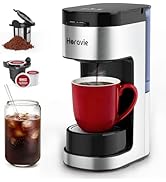 Horavie Single Serve Coffee Maker, Hot and Iced Coffee Maker for K Cup and Ground, 6 to 14 Oz Bre...