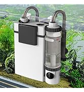 hygger Quiet Hang On Back Aquarium Filter 5-30 Gallon Small Fish Tank Canister Filter with Surfac...