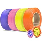 SUNLU 4KG PLA+2.0 3D Printer Filament Refill, Stronger PLA+ Filament Bundle, No Spool 3D Filament...