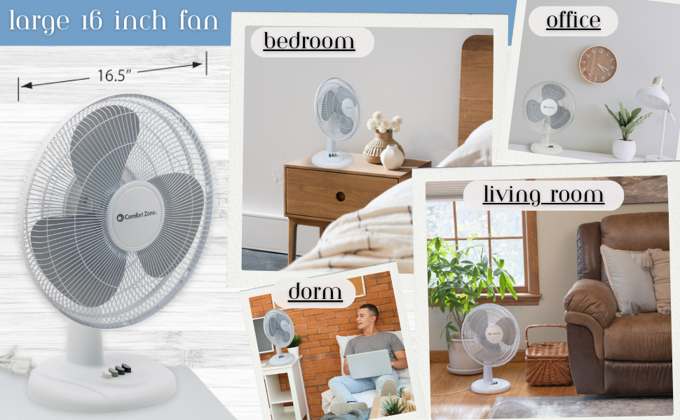 16 inch portable fan is great for the office break room dorm living room bedroom workshop den