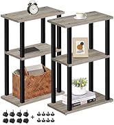 TUTOTAK Small Side Table, Narrow End Table, Bedside Table, Set of 2, Couch Side Table with Wheels...