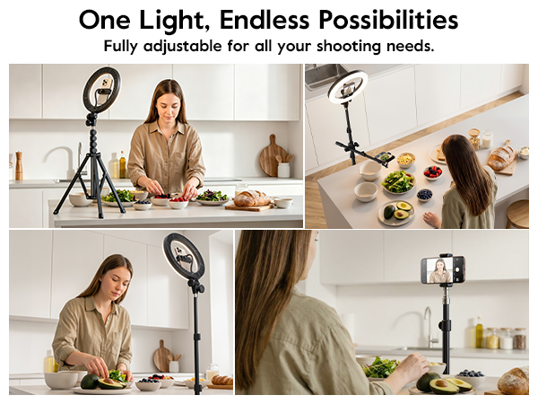 phone tripod with ring light