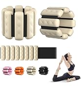 Pilates Wrist and Ankle Weights for Women - [2025 Newly Upgraded] Adjustable Weighted Bangles for...