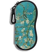 Hion Sunglasses Soft Case Ultra Light Neoprene Zipper Eyeglass Case With Belt Clip