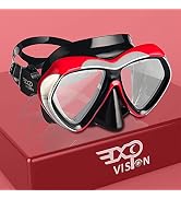 Adult Scuba Diving Mask, Anti-Fog Snorkel Goggles Tempered Glass Swim Mask Goggles with Nose Cove...