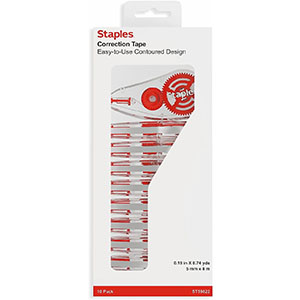 STAPLES Topwinder Correction Tape 10 Pack 