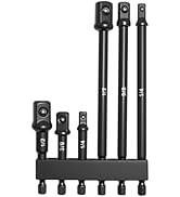 6-Piece Impact Sockets Adapter Sets,1/4, 3/8, 1/2-Inch Drive, 1/4-Inch Hex Shank, 2.5, 2.9 &amp; 5.9 ...