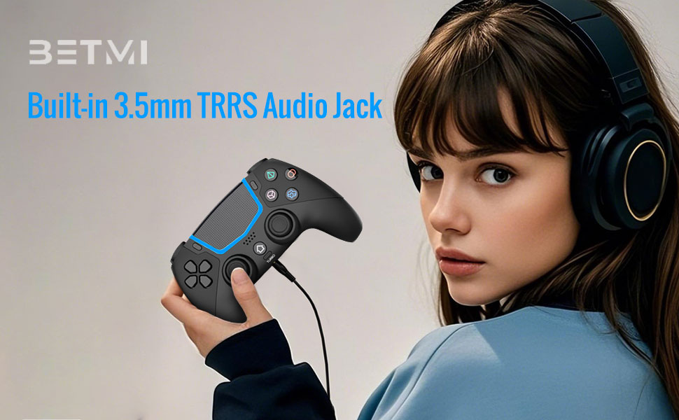 for ps-5 controller built-in 3.5mm trrs stereo audio jack speaker