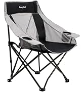 SUNNYFEEL Lightweight Oversized Camping Chairs for Adults Portable Folding Chair with Side Pocket...