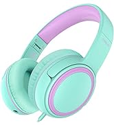 JOMILIN A10 On-Ear Headphones with Microphone, Lightweight Folding Stereo Bass Headphones with 1....