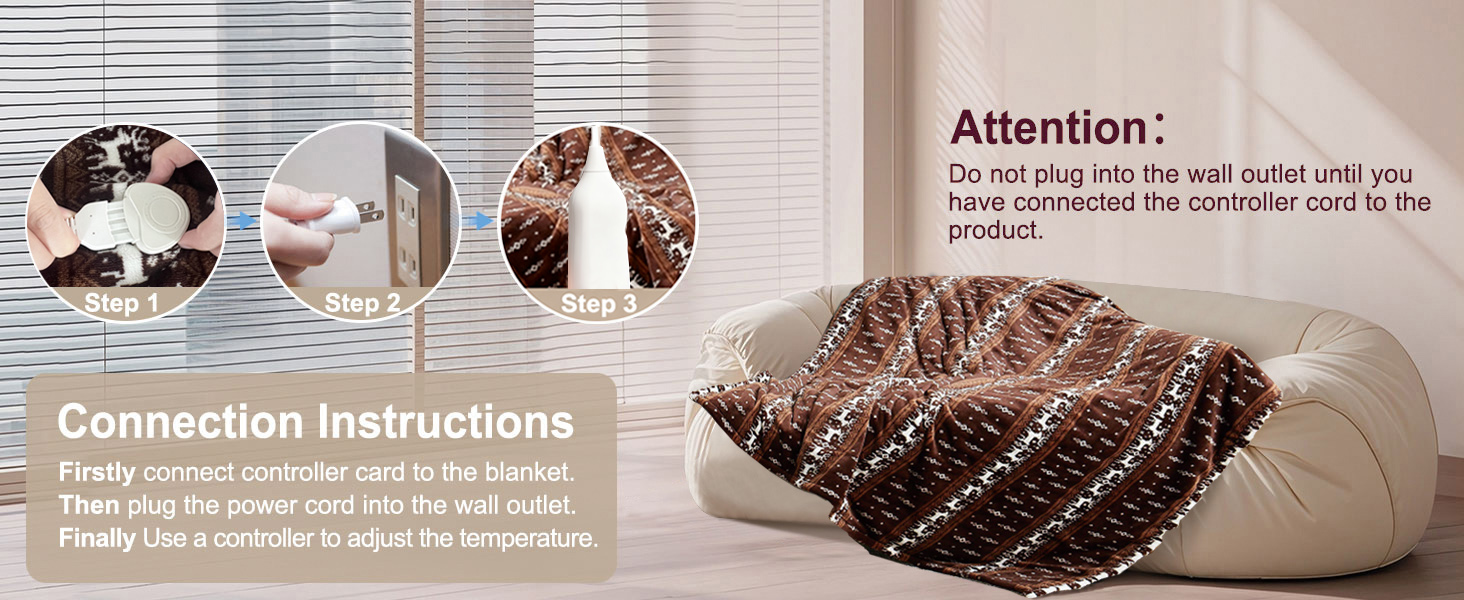 electric heated blanket throw