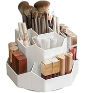 TNDCKP 360° Rotating Makeup Brush Holder Organizer with 9 Slots, Makeup Organizers Countertop, Ma...