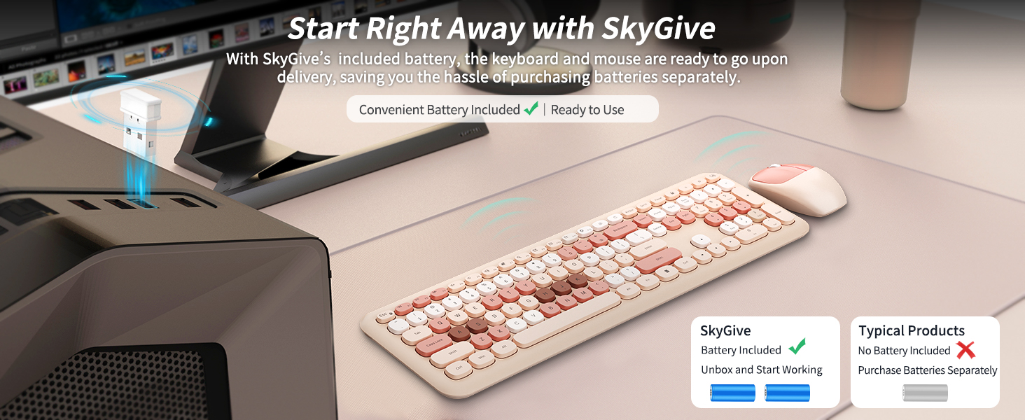 wireless keyboard and mouse combo