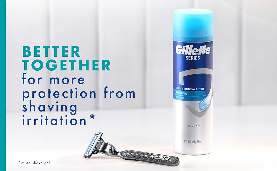 Gillette Mach3 razor and Gillette moisturizing shave gel are better together 