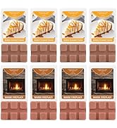 SCENTORINI Wax Melts, Wax Cubes Strong Scent, 4 Salted Caramel Cream &amp; 4 Warm Fireplace Scented W...