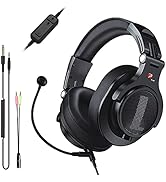 Prosonic DJ2KG Headsets with Boom Mic, Wired Over Ear Headphones for Business Meeting, Skype Zoom...