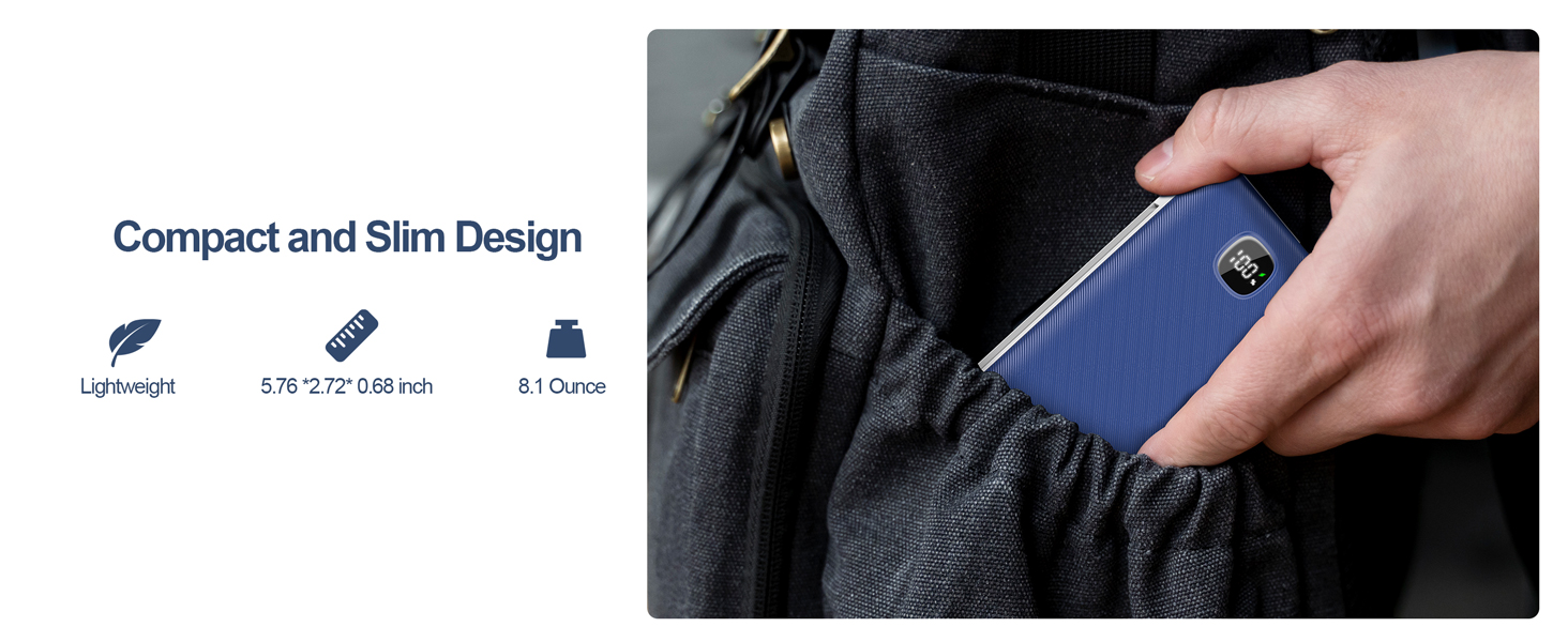 Compact slim power bank