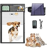 XRDZYXGS Automatic Pet Door, Dog Door Radar, Timer &amp; Light Sensor Modes, Solar &amp; USB Rechargeable...