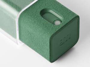 the green plastic box is a simple, yet stylish way to store your products.
