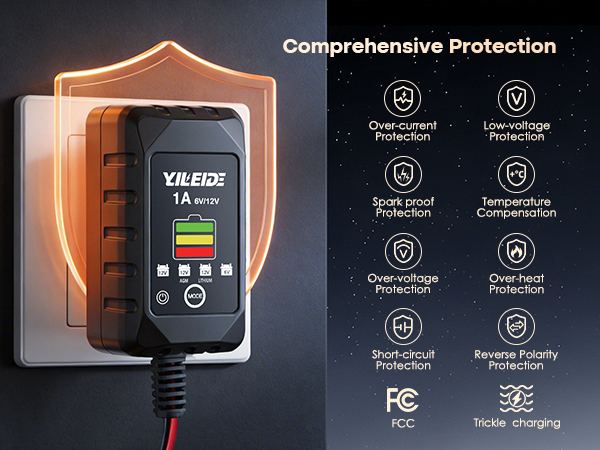 battery charger;trickle charger;trickle charger for car battery 12v;car battery charger; protection