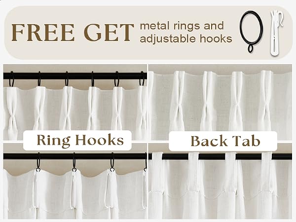 pleated linen curtains