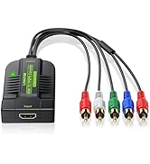 LiNKFOR 1080P HDMI to Component Converter HDMI to YPbPr Converter HDMI to Video Adapter HDMI to 5...