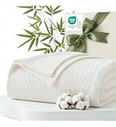 Bedsure Cooling Blanket of Rayon Derived from Bamboo - Lightweight Breathable Cotton Summer Blank...