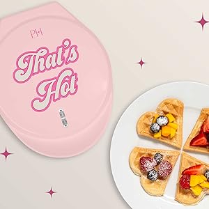 waffle maker mini belgian removable plates heart cast iron double temperature non-stick cool touch