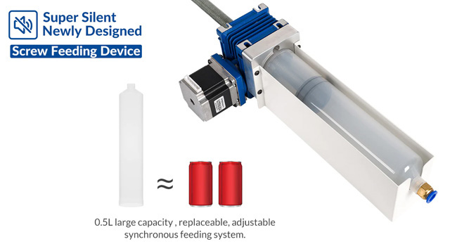 silent screw feeding device