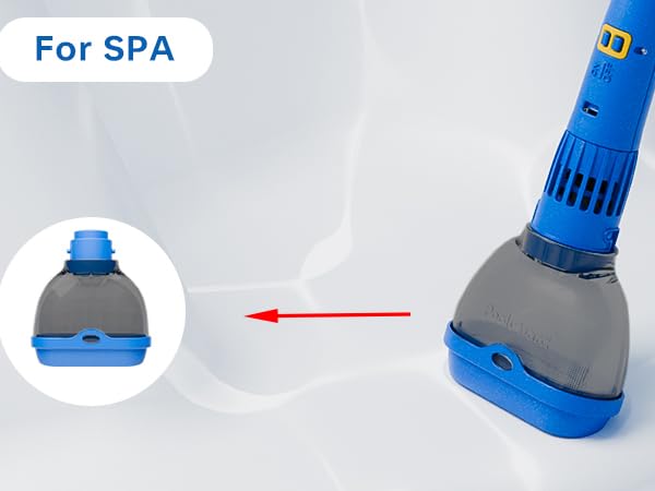 Spa cleaning head is design for cleaning low water level ,also can clean smaller debrish and leaves