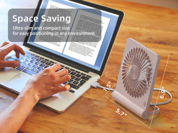 Koonie USB Fan, Strong Wind Ultra Quiet Small Desk Fan