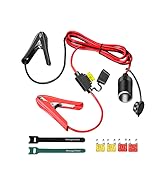 Range Tour Car Cigarette Lighter Alligator Clips Extension Cable, 12V-24V Car Cigarette Lighter P...