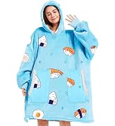 Wearable Blanket Blanket Hoodie Gifts for Adults Mom Women Men Oversized Fluffy Hoodie Cozy Hideo...
