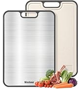 Titanium Cutting Boards for Kitchen, Non Toxic 2-in-1 Cutting Board Double Sided, Food Grade Pure...