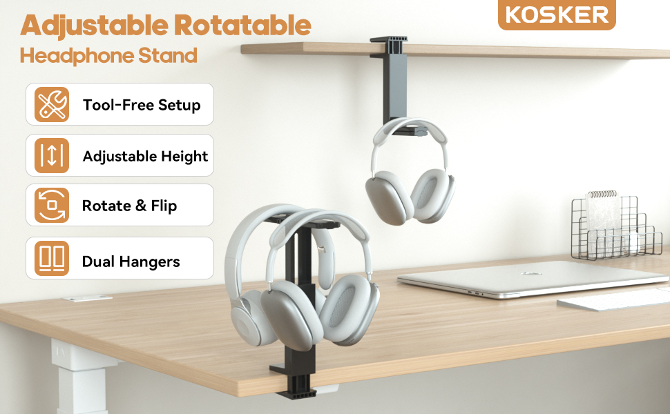 Desk Dual headphone stand