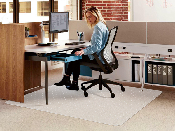 Clear Desk Chair Mat for Carpeted Floors