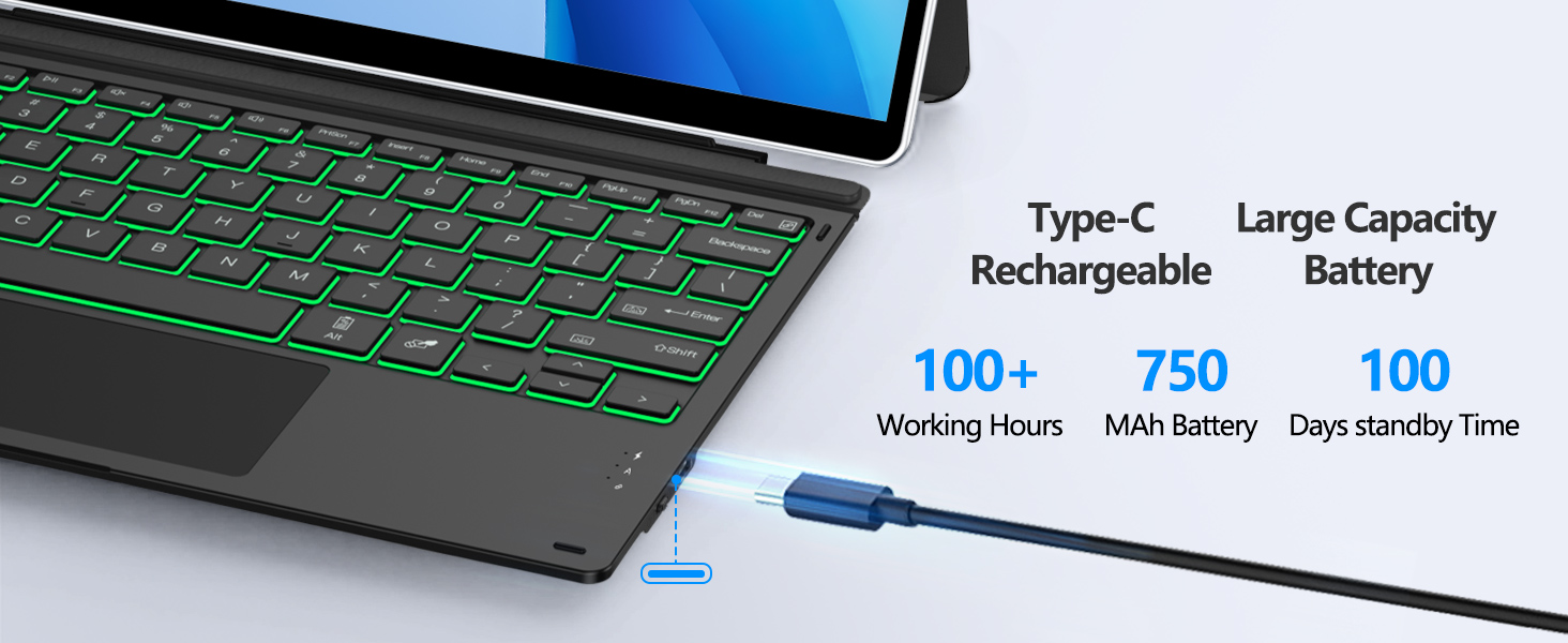 surface pro keyboard for 7+/7/6/5/4/3 Microsoft surface pro keyboard type cover wireless bluetooth