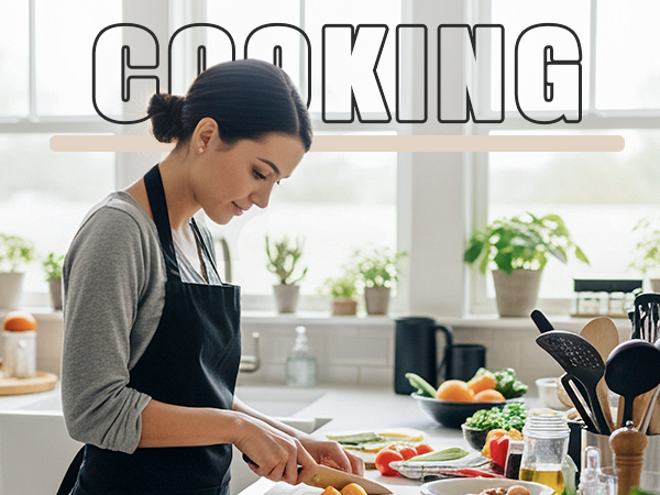 Water Oil Resistant Chef Cooking Aprons Two 2 Pockets Men Women Baking Painting Waiter Waitress