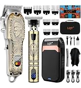 LQT Professional Barber Kit for Men, Cordless Hair Clipper, Trimmer &amp; Shaver Set with LED Display...