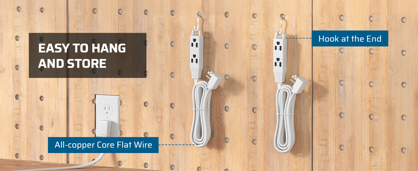 3 outlets extension cord