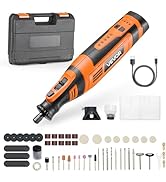 VEVOR 136-Piece Cordless Rotary Tool Kit, DC8V Portable Mini Power Rotary Tool, 5 Speeds 5000-300...