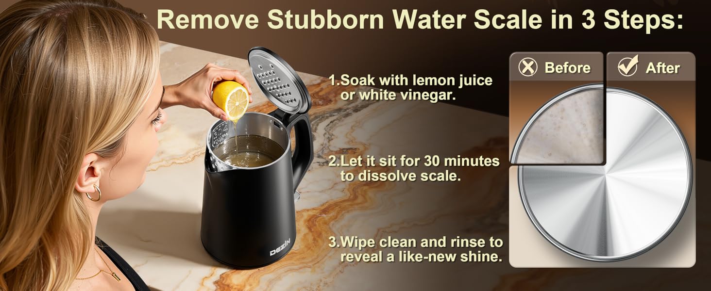 Remove Stubborn Water Scale in 3 Steps