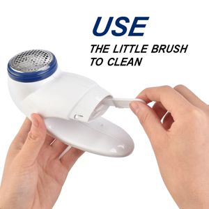 Use the little brush to clean