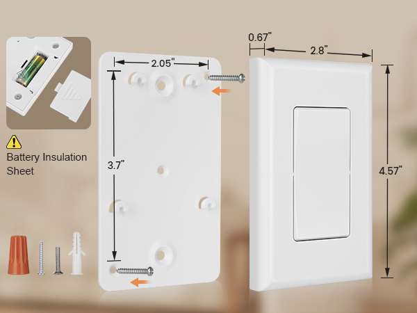 wireless light switch and receiver kit