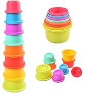 Cosaway Baby Stacking Nesting Cups Toys, Baby Toys 6 to 12 Months, Montessori Toys for Toddler Gi...