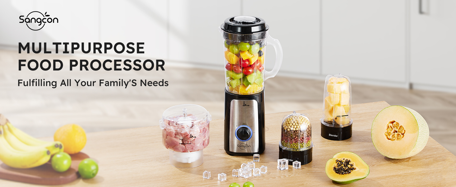 Sangcon 5 in 1 Blender and Food Processor Combo for Kitchen
