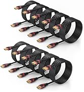 ApoJodly 10K 8K HDM Cable 6FT 10-Pack, HDMI 2.1 Cable Ultra High Speed HDMI Cord 48Gbps 8K@60Hz, ...